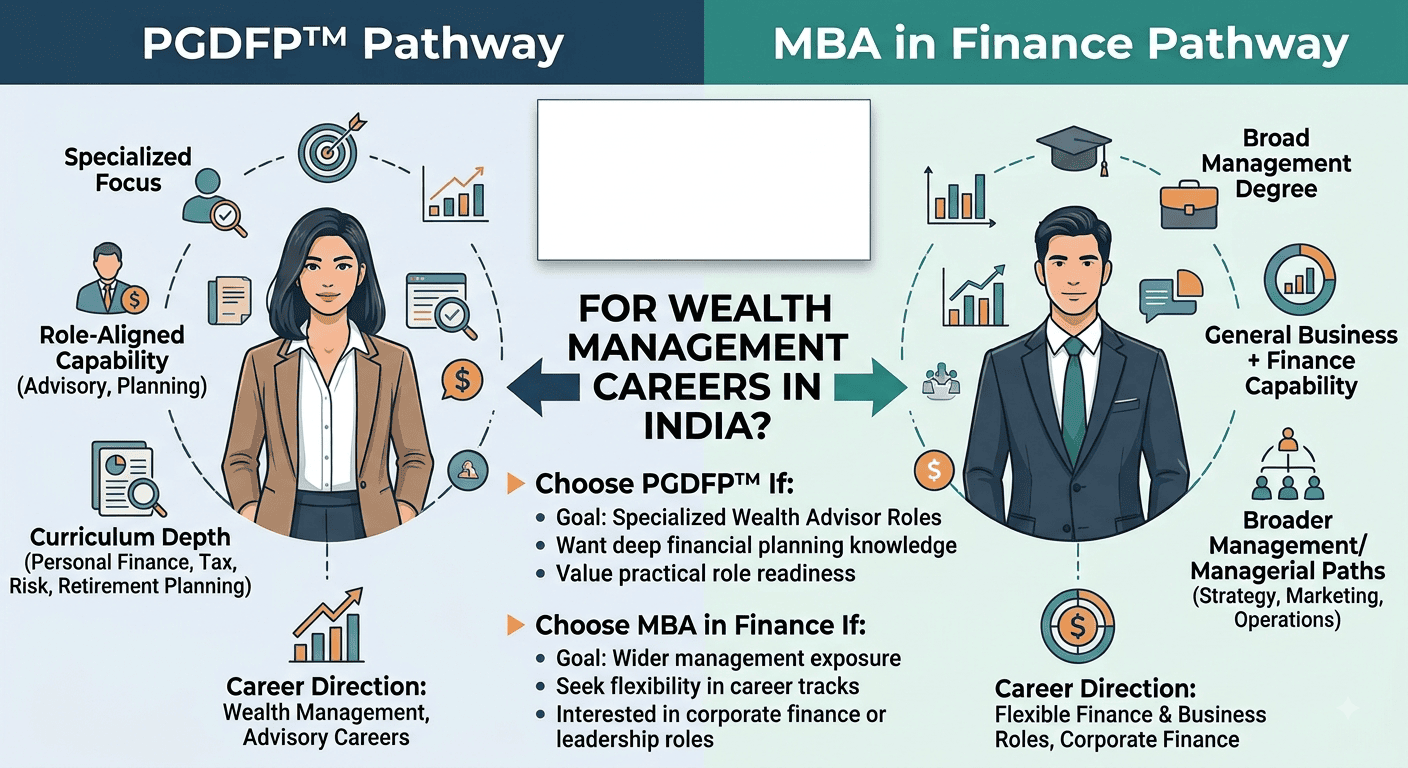 PGDFP™ vs MBA in Finance: Which Is Better for Wealth Management Careers in India?